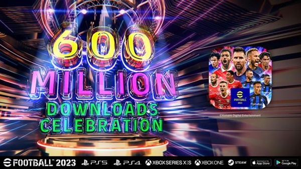 eFootball 2023 supera las 600 millones de descargas en su versión para móviles en todo el mundo