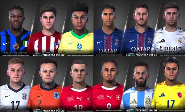 PES 2021 & SP Football Life Facepack Vol30 - by Jonathan Facemaker