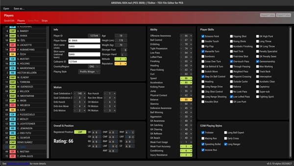 PES 2021 TEditor Web-Tool