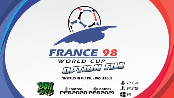 1998 World Cup Option File PES 2021 PES 2020 - by b4m fonts y cia