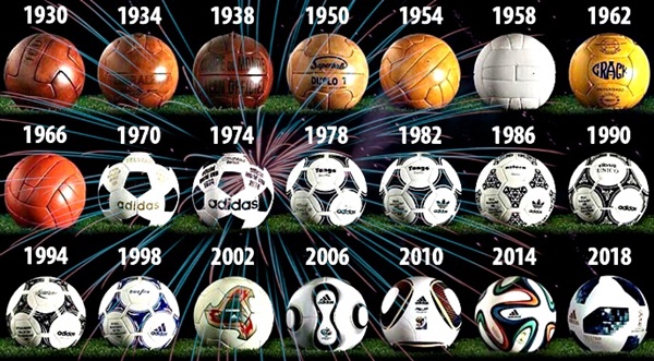 Los balones más icónicos del fútbol que se han jugado en el campo